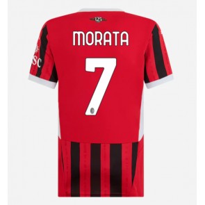 AC Milan Alvaro Morata #7 Dámské Domácí Dres 2024-25 Krátký Rukáv